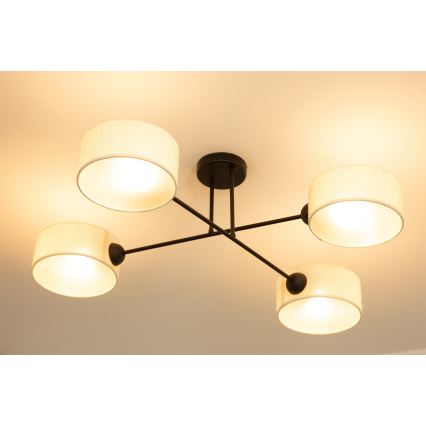 Brilagi - Lampadario a plafone VIRGO 4xE14/40W/230V crema/nero