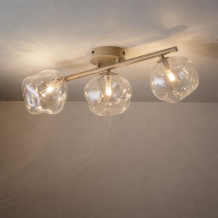 Brilagi - Lampadario a plafone VULCANO 3xG9/8W/230V beige/beige fumé