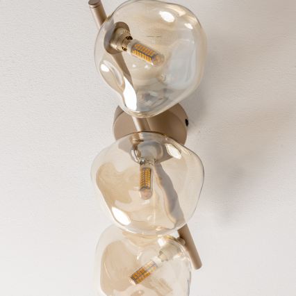 BRILAGI - Lampadario a plafone VULCANO 3xG9/8W/230V beige/beige fumé