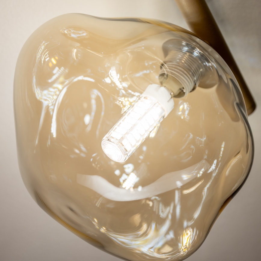 BRILAGI - Lampadario a plafone VULCANO 3xG9/8W/230V beige/beige fumé