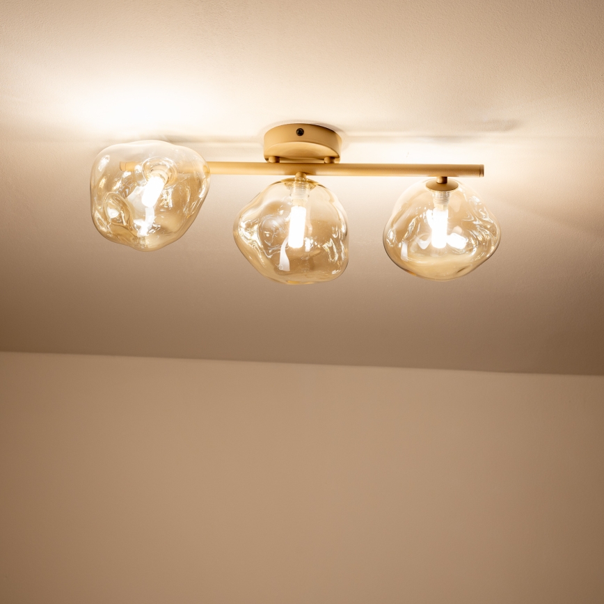 BRILAGI - Lampadario a plafone VULCANO 3xG9/8W/230V beige/beige fumé