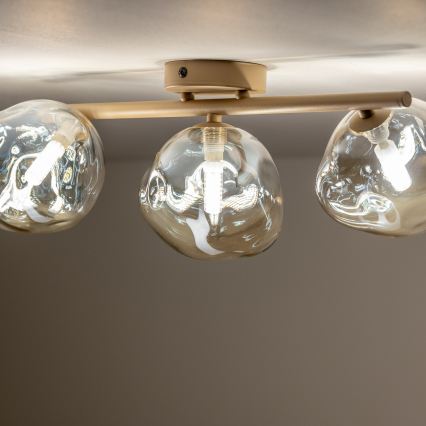 BRILAGI - Lampadario a plafone VULCANO 3xG9/8W/230V beige/beige fumé