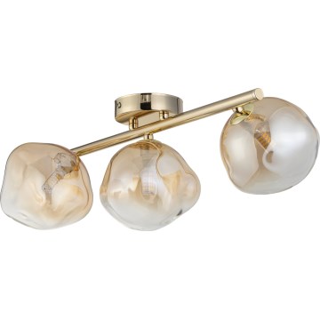 Brilagi - Lampadario a plafone VULCANO 3xG9/8W/230V oro/beige fumé