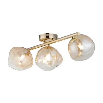 Brilagi - Lampadario a plafone VULCANO 3xG9/8W/230V oro/beige fumé