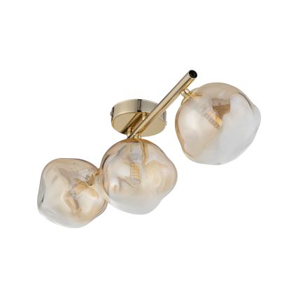 Brilagi - Lampadario a plafone VULCANO 3xG9/8W/230V oro/beige fumé