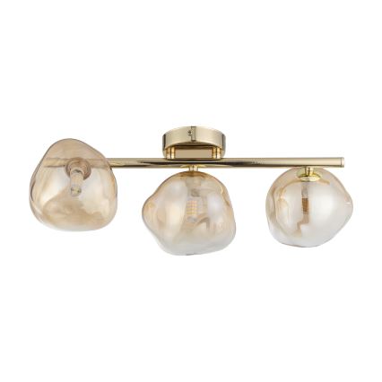 Brilagi - Lampadario a plafone VULCANO 3xG9/8W/230V oro/beige fumé