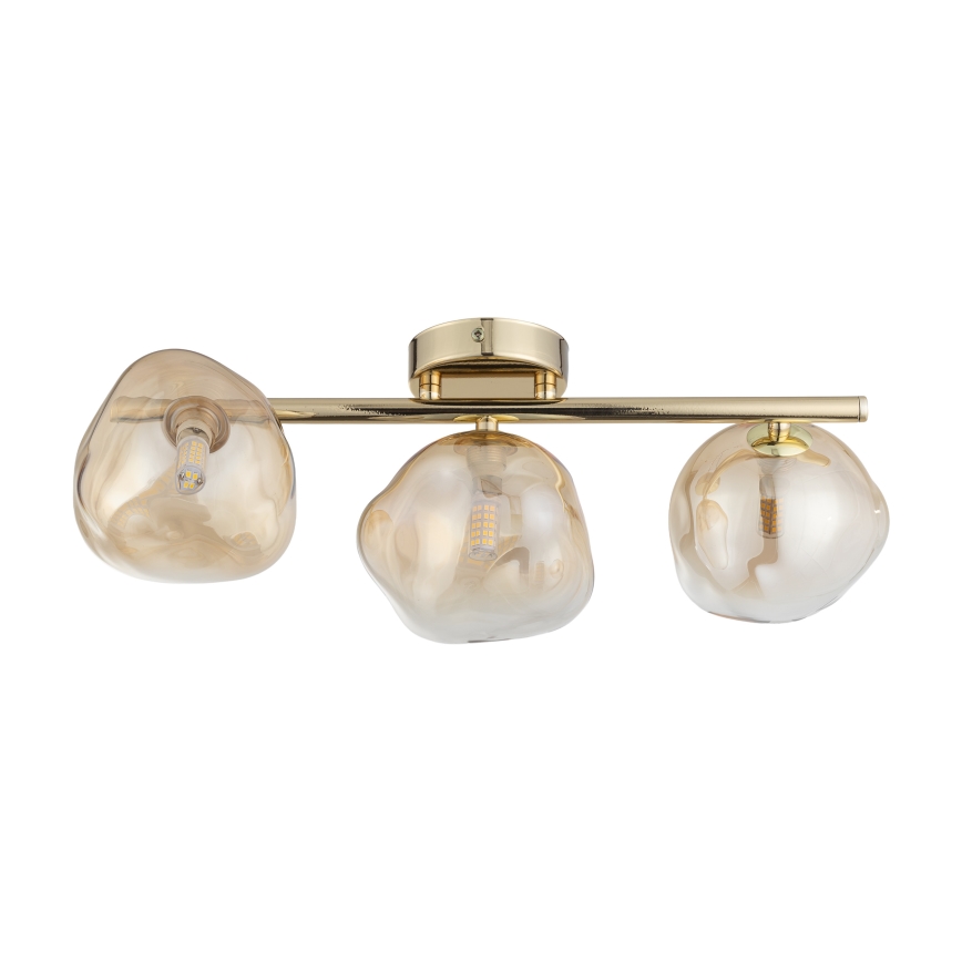 Brilagi - Lampadario a plafone VULCANO 3xG9/8W/230V oro/beige fumé