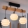Brilagi - Lampadario a plafone WOOD GLASS 3xE27/60W/230V pino/nero/bianco