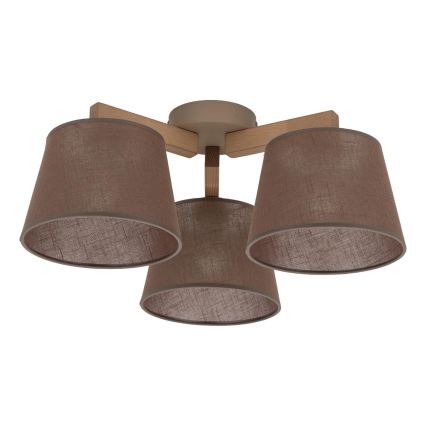 BRILAGI - Lampadario a soffitto a LED LATTE SABIA 3xE27/15W/230V pino/marrone