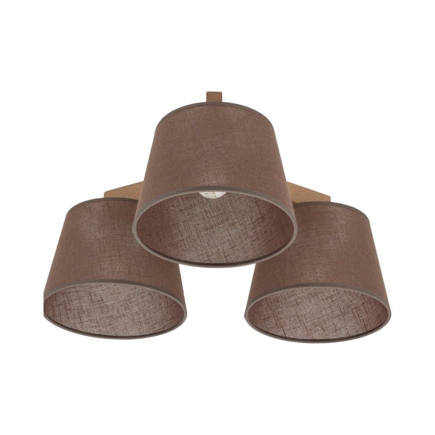 BRILAGI - Lampadario a soffitto a LED LATTE SABIA 3xE27/15W/230V pino/marrone