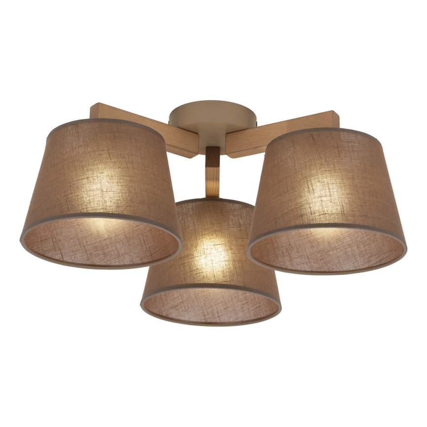 BRILAGI - Lampadario a soffitto a LED LATTE SABIA 3xE27/15W/230V pino/marrone