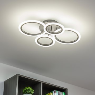 Brilagi - Lampadario a soffitto dimmerabile a LED ORBITS LED/50W/230V 3000-6500K nero + telecomando