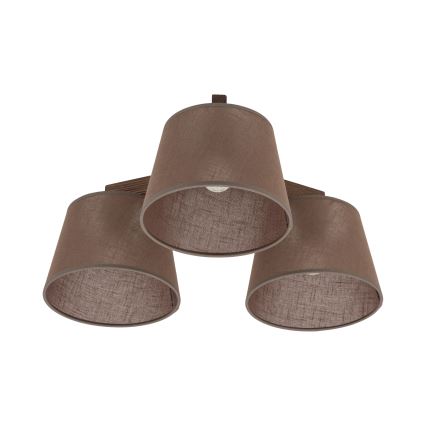 Brilagi - Lampadario a soffitto LATTE 3xE27/15W/230V pino/marrone