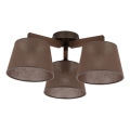 Brilagi - Lampadario a soffitto LATTE 3xE27/60W/230V pino/marrone