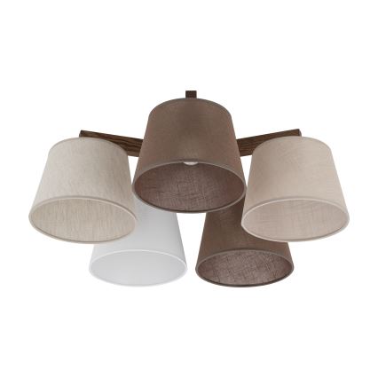 Brilagi - Lampadario a soffitto LATTE 5xE27/15W/230V pino/mix