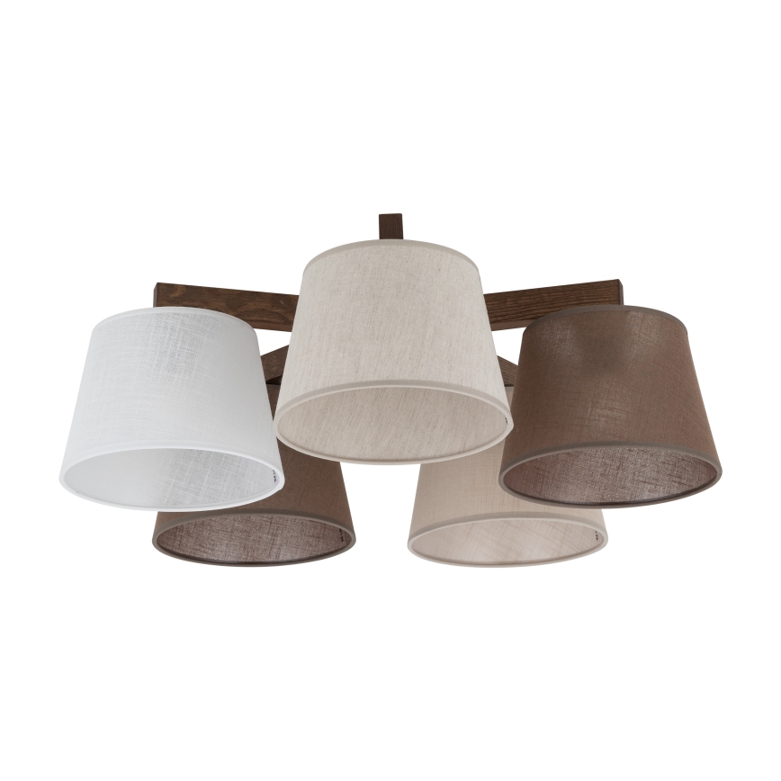 Brilagi - Lampadario a soffitto LATTE 5xE27/15W/230V pino/mix