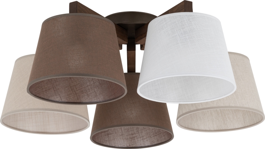 Brilagi - Lampadario a soffitto LATTE 5xE27/60W/230V pino/mix