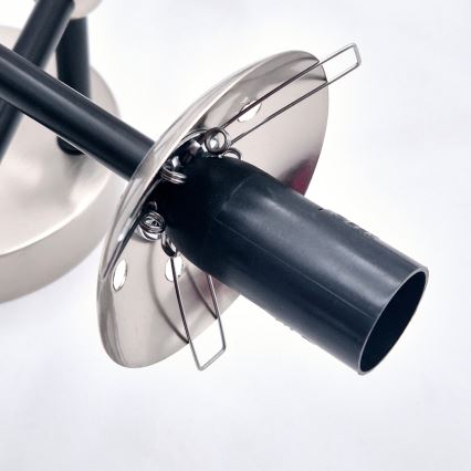 Brilagi - Lampadario a soffitto MALIVA 6xE14/15W/230V cromo satinato/fumé