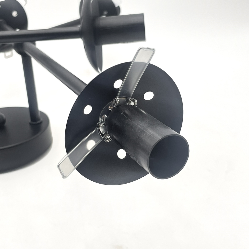 Brilagi - Lampadario a soffitto MALIVA 6xE14/15W/230V nero/fumé