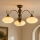 Brilagi - Lampadario a soffitto MOLLERO 3xE27/15W/230V Ø 84 cm bronzo/patina