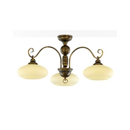Brilagi - Lampadario a soffitto MOLLERO 3xE27/15W/230V Ø 84 cm bronzo/patina