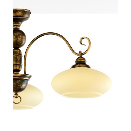 Brilagi - Lampadario a soffitto MOLLERO 3xE27/15W/230V Ø 84 cm bronzo/patina