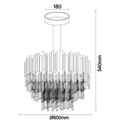 Brilagi - Lampadario a soffitto PLAZA 9xE14/40W/230V
