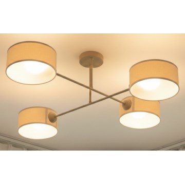 Brilagi - Lampadario a soffitto VIRGO 4xE14/40W/230V crema/oro