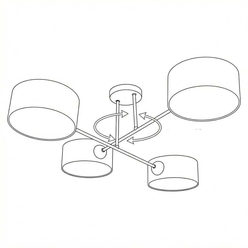 Brilagi - Lampadario a soffitto VIRGO 4xE14/40W/230V crema/oro