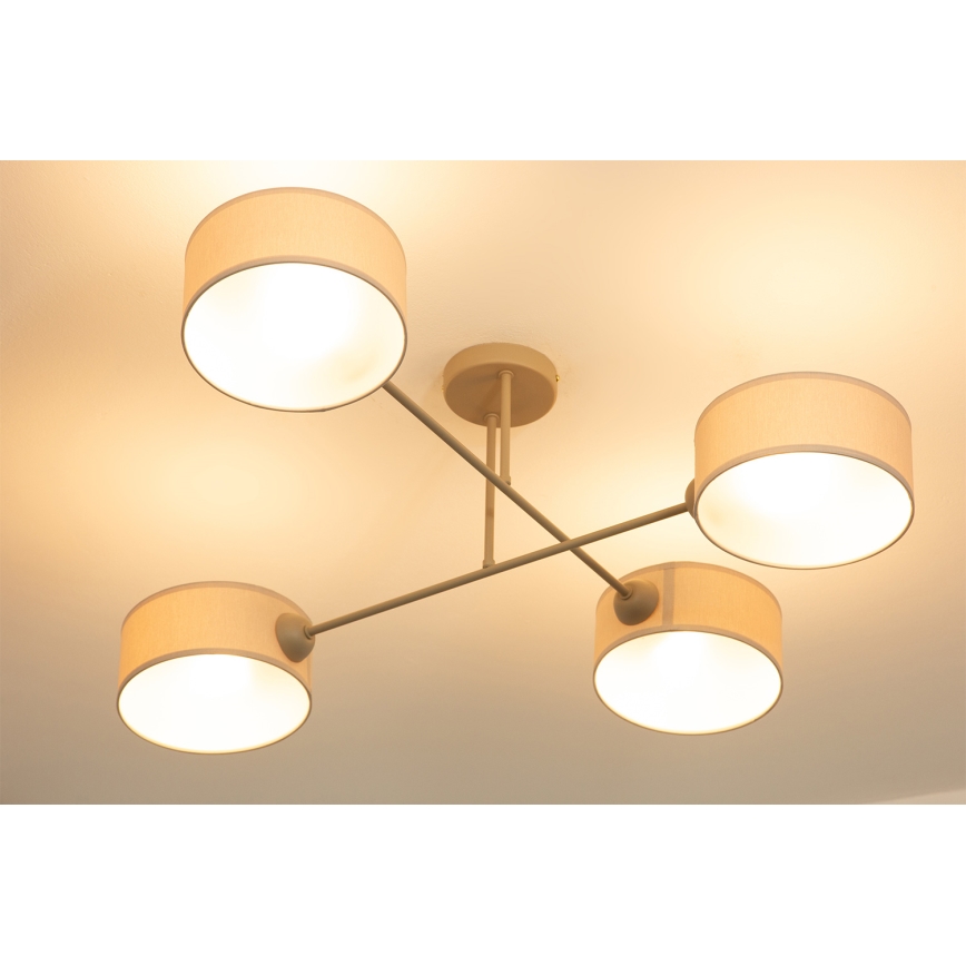 Brilagi - Lampadario a soffitto VIRGO 4xE14/40W/230V crema/oro