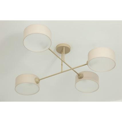Brilagi - Lampadario a soffitto VIRGO 4xE14/40W/230V crema/oro