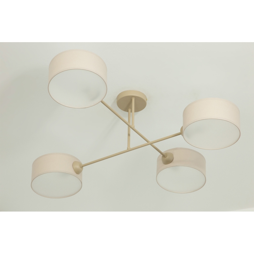 Brilagi - Lampadario a soffitto VIRGO 4xE14/40W/230V crema/oro