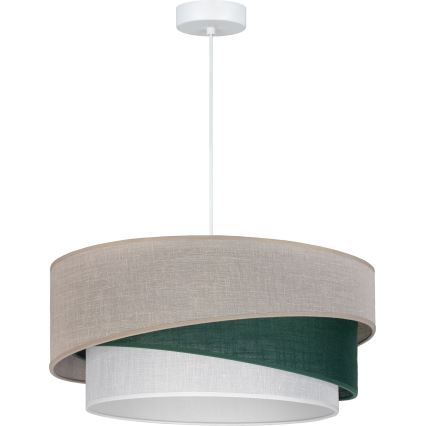 Brilagi - Lampadario a sospensione ARROW 1xE27/60W/230V Ø 45 cm beige/verde/bianco