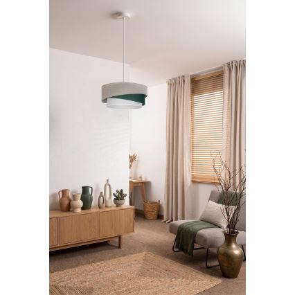 Brilagi - Lampadario a sospensione ARROW 1xE27/60W/230V Ø 45 cm beige/verde/bianco