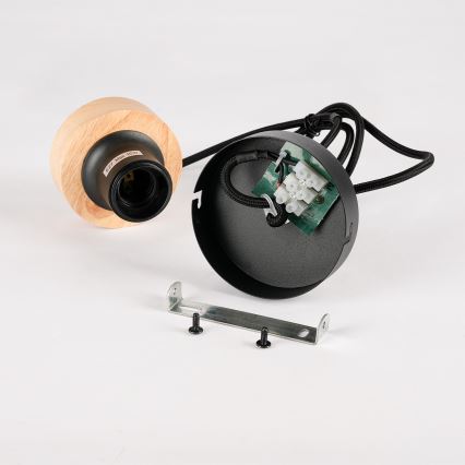 Brilagi - Lampadario a sospensione BASKLITE 1xE27/15W/230V legno/nero