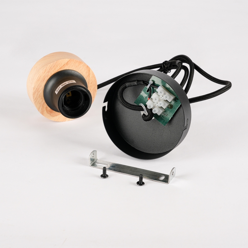 Brilagi - Lampadario a sospensione BASKLITE 1xE27/15W/230V legno/nero