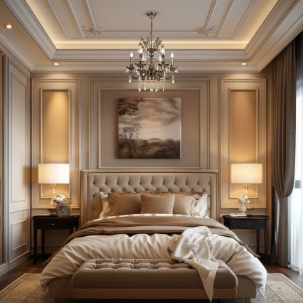 Brilagi - Lampadario a sospensione con catena CLASSIC 6xE14/60W/230V ottone
