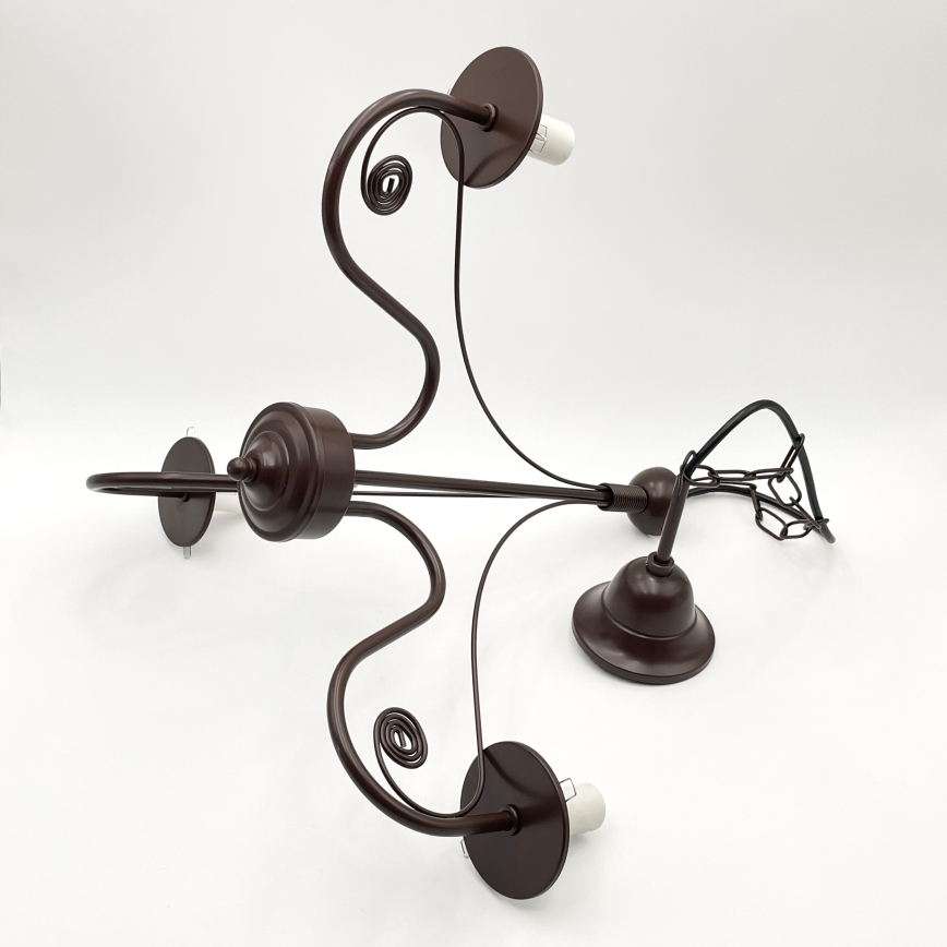 Brilagi - Lampadario a sospensione con catena COTTAGE 3xE14/40W/230V marrone