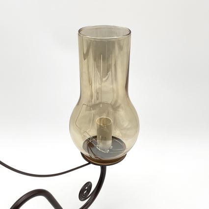 Brilagi - Lampadario a sospensione con catena COTTAGE 3xE14/40W/230V marrone