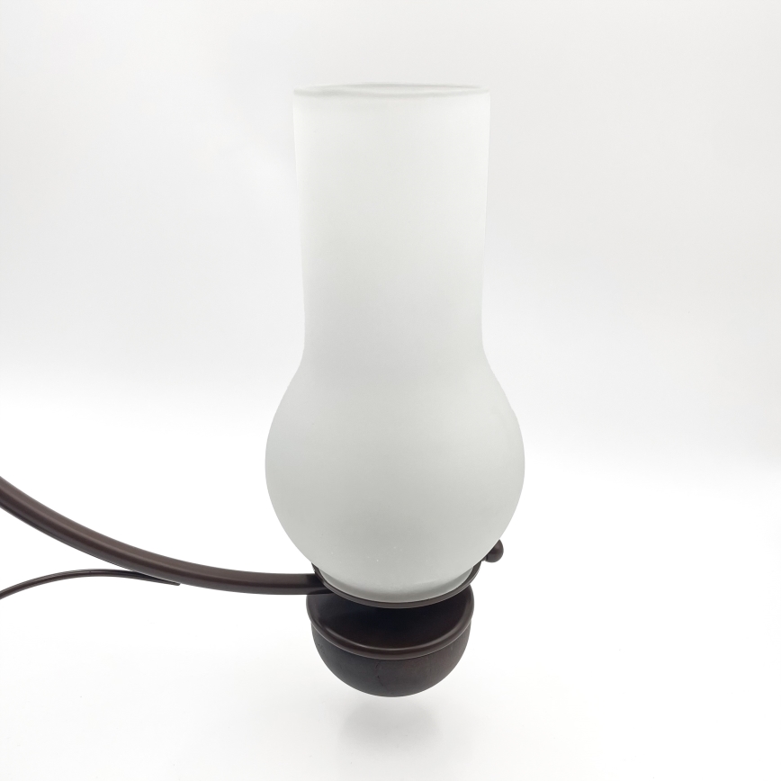 Brilagi - Lampadario a sospensione con catena COTTAGE 3xE14/40W/230V quercia/bianco