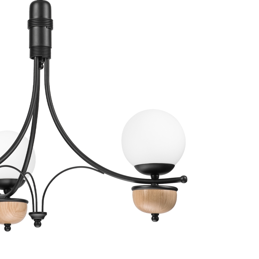 Brilagi - Lampadario a sospensione con catena COTTAGE 3xG9/40W/230V faggio/bianco