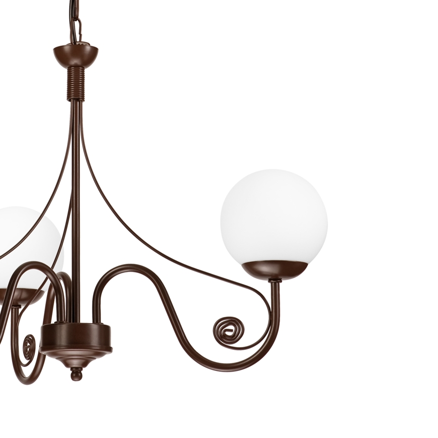 Brilagi - Lampadario a sospensione con catena COTTAGE 3xG9/40W/230V marrone/bianco