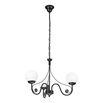 Brilagi - Lampadario a sospensione con catena COTTAGE 3xG9/40W/230V nero/bianco