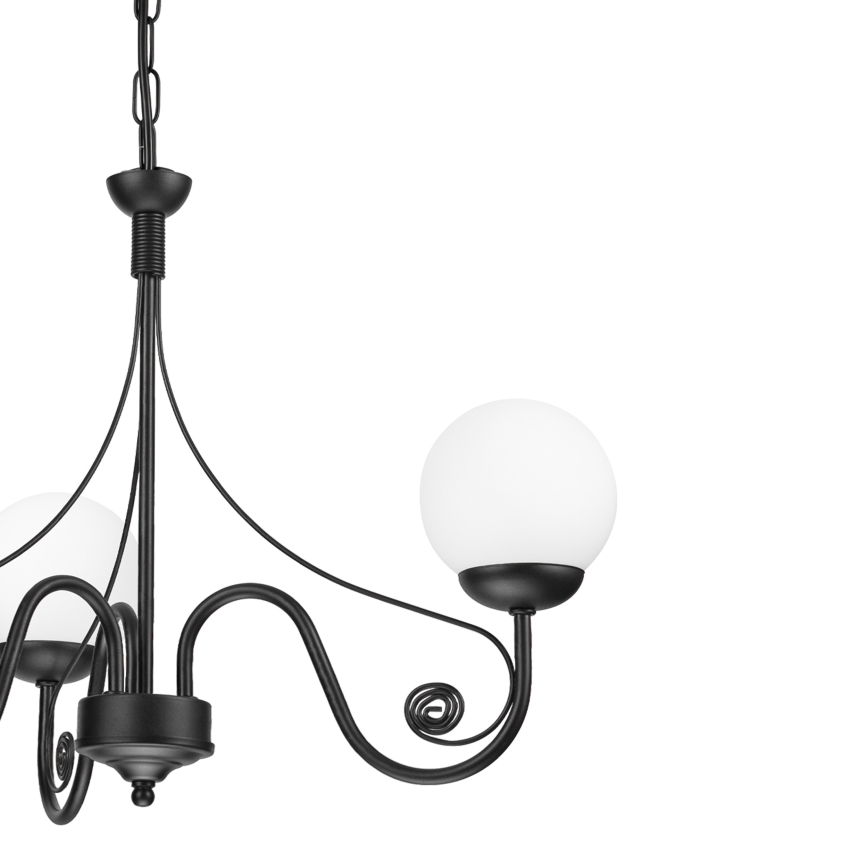 Brilagi - Lampadario a sospensione con catena COTTAGE 3xG9/40W/230V nero/bianco