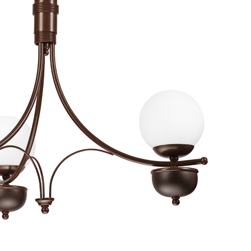 Brilagi - Lampadario a sospensione con catena COTTAGE 3xG9/40W/230V quercia/bianco