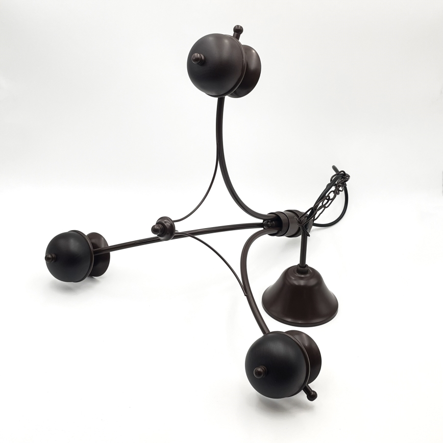 Brilagi - Lampadario a sospensione con catena COTTAGE 3xG9/40W/230V quercia/bianco