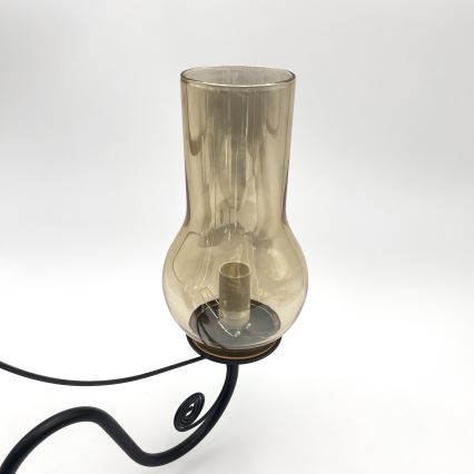 Brilagi - Lampadario a sospensione con catena COTTAGE 5xE14/40W/230V nero/marrone