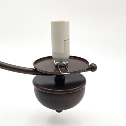 Brilagi - Lampadario a sospensione con catena COTTAGE 5xE14/40W/230V quercia/bianco
