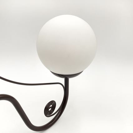 Brilagi - Lampadario a sospensione con catena COTTAGE 5xG9/40W/230V marrone/bianco