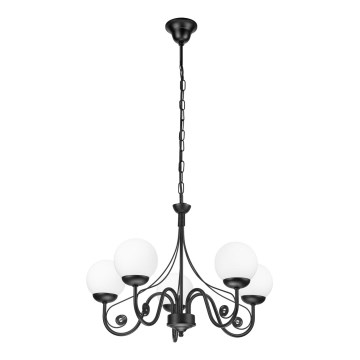 Brilagi - Lampadario a sospensione con catena COTTAGE 5xG9/40W/230V nero/bianco